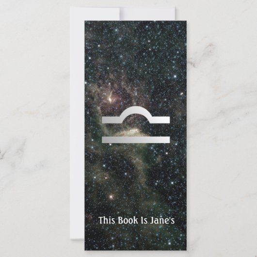 Libra Scales Zodiac Star Sign Universe Bookmark (Front)