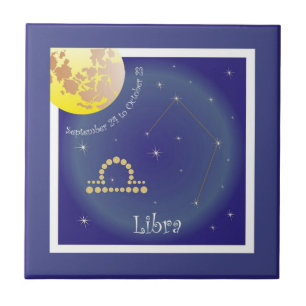 Libra September 24 to October 23 Fotofliese Tile