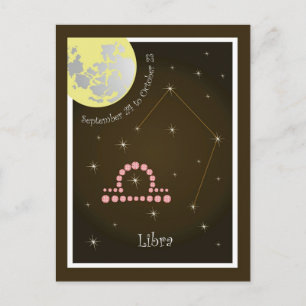 Libra September 24 to October 23 Postcard