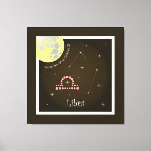 Libra September 24 to October 23 screen Canvas Print