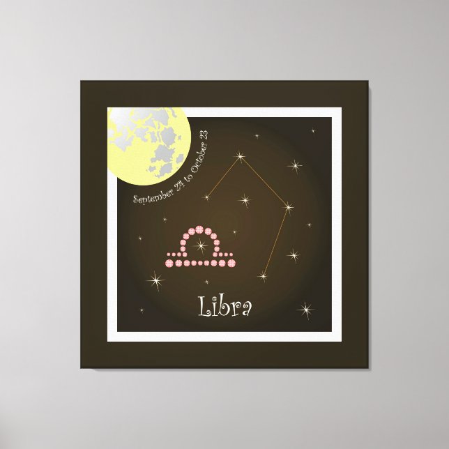 Libra September 24 to October 23 screen Canvas Print (Front)