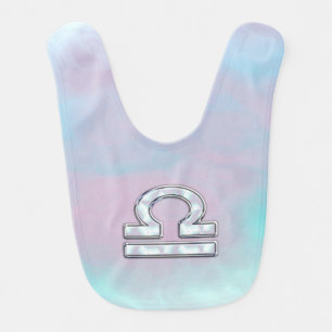 Libra Sign Mother of Pearl Style Bib