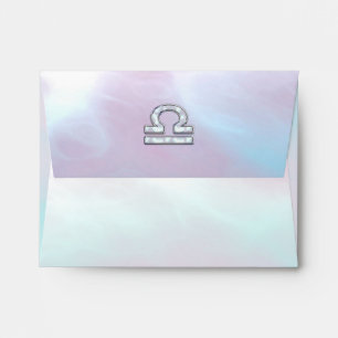 Libra Sign Mother of Pearl Style Envelope