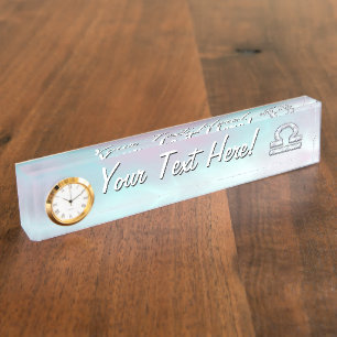Libra Sign Mother of Pearl Style Name Plate