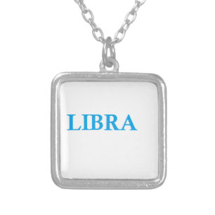 libra silver plated necklace