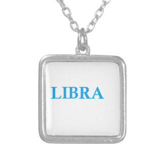 libra silver plated necklace