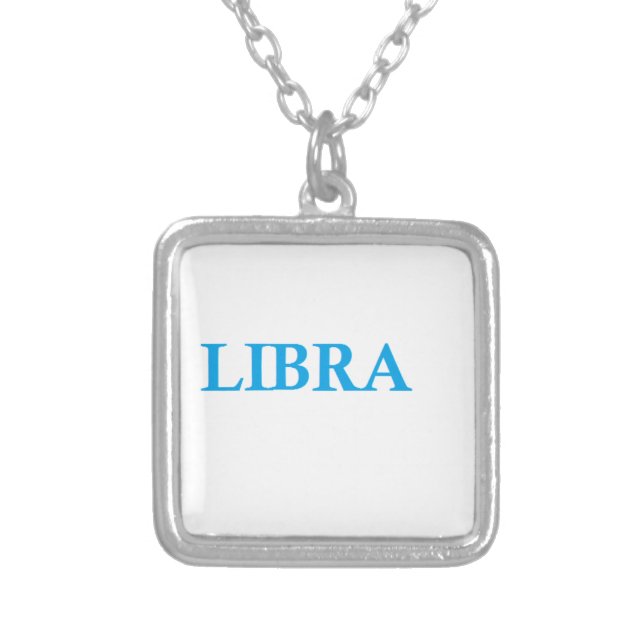 libra silver plated necklace (Front)