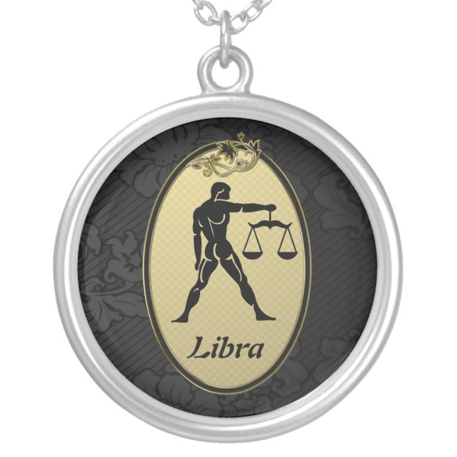 Libra Silver Plated Necklace (Front)