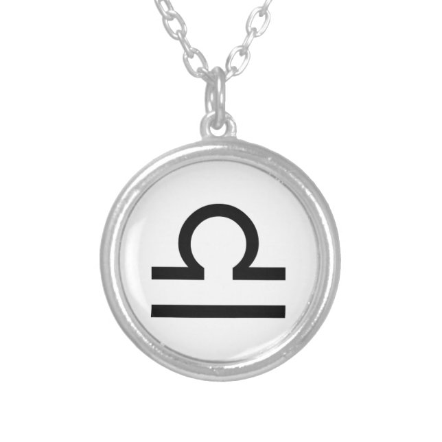 Libra Silver Plated Necklace (Front)