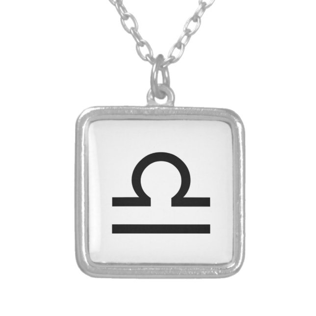 Libra Silver Plated Necklace (Front)