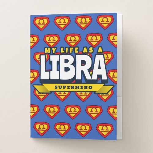 Libra Superhero Pocket Folder