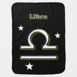 Libra symbol baby blanket