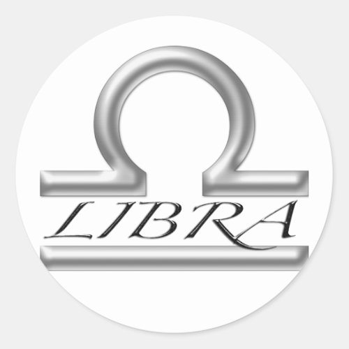 Libra Symbol Classic Round Sticker