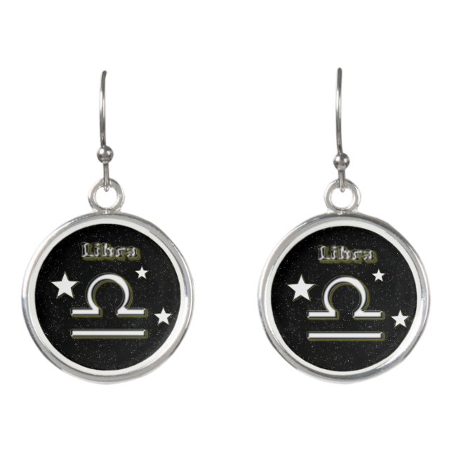 Libra symbol earrings (Front)