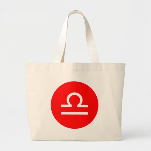 Libra Symbol Large Tote Bag