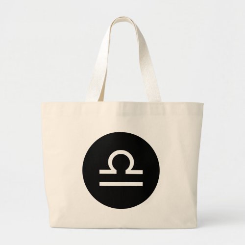 Libra Symbol Large Tote Bag