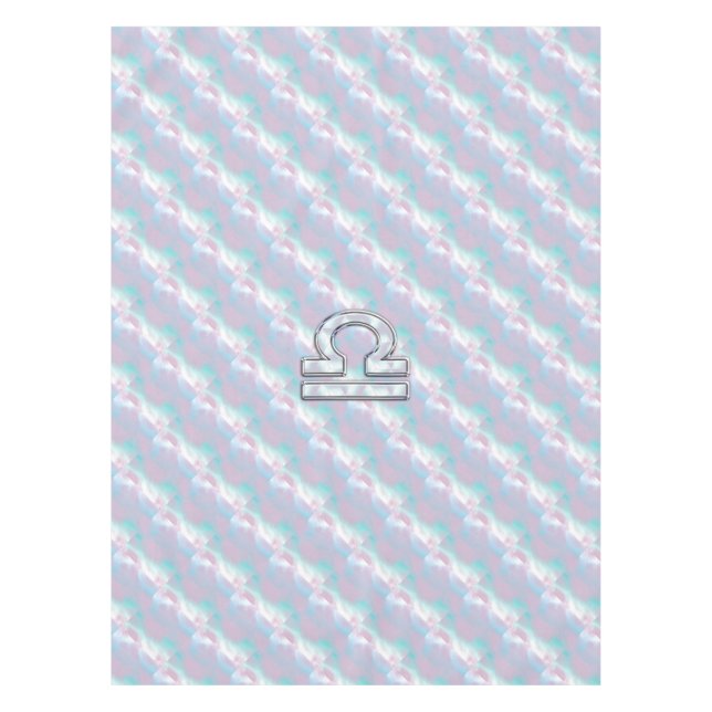 Libra Symbol Mother of Pearl Style Tablecloth (Front)