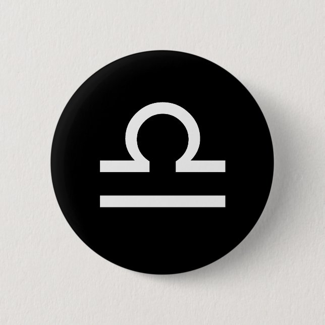Libra Symbol Pinback Button (Front)