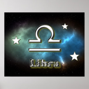 Libra symbol poster