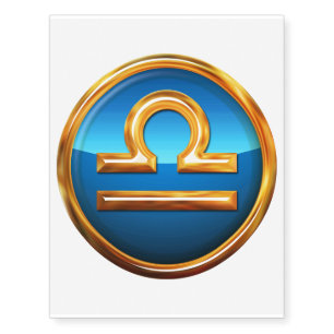 Libra Symbol Temporary Tattoos