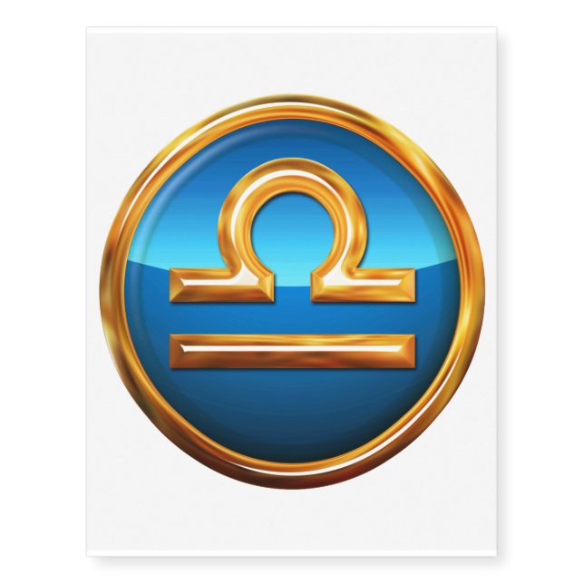 Libra Symbol Temporary Tattoos (Front)