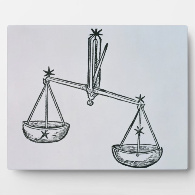 Libra (the Scales) an illustration from the 'Poeti Plaque (Front)