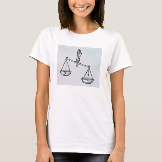 Libra (the Scales) an illustration from the 'Poeti T-Shirt (Front)