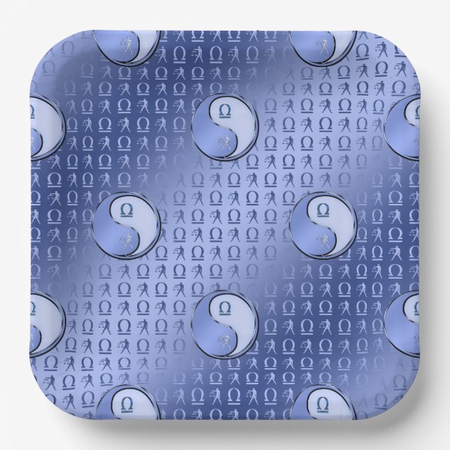 Libra the Scales Paper Plates (Front)