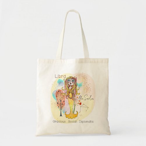 Libra The Scales Personality Traits Zodiac Sign Tote Bag
