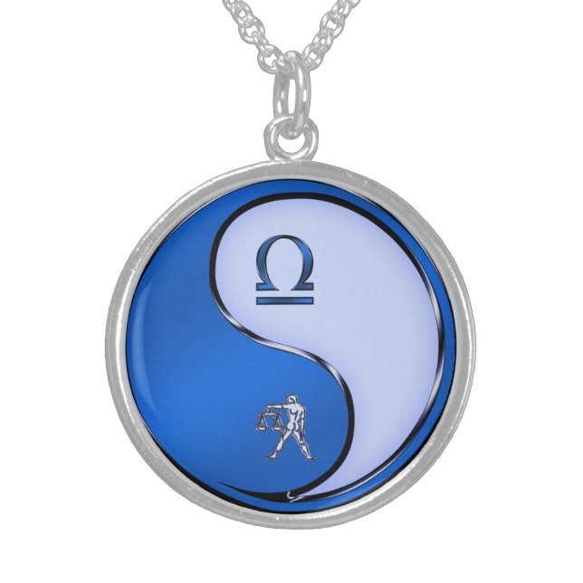 Libra the Scales Sterling Silver Necklace (Front)