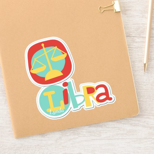 Libra the Scales Zodiac Contour Sticker