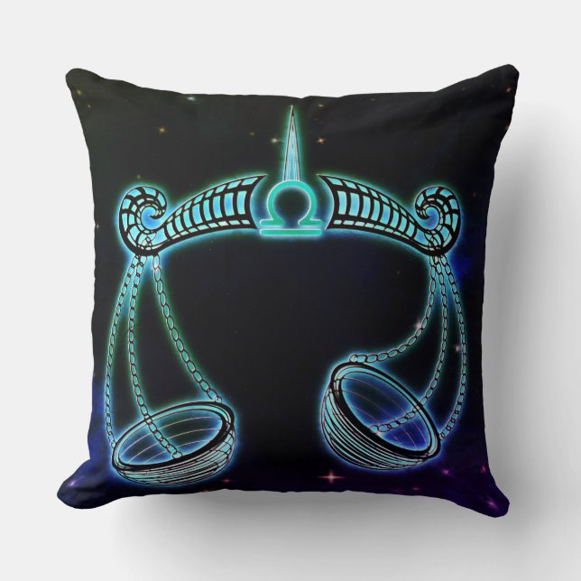 libra the scales zodiac pillow (Front)