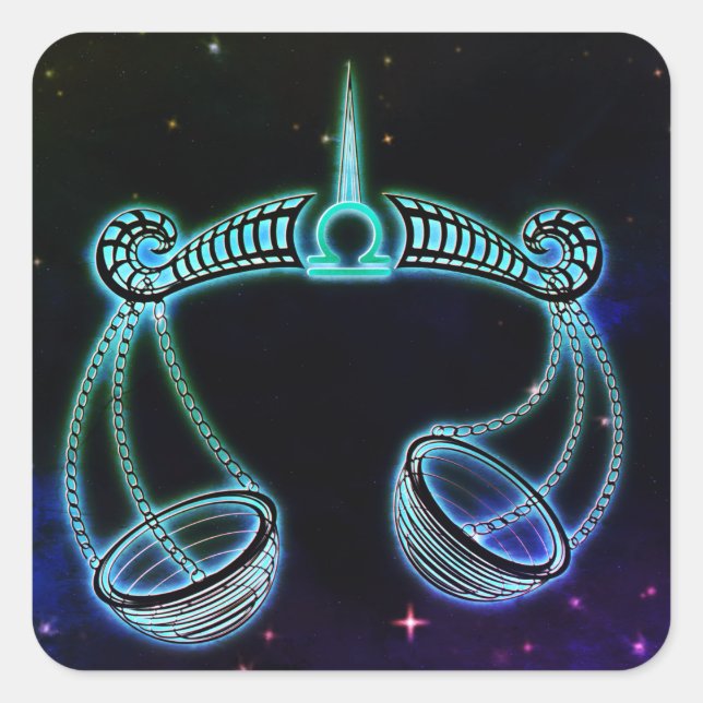 libra the scales zodiac stickers (Front)