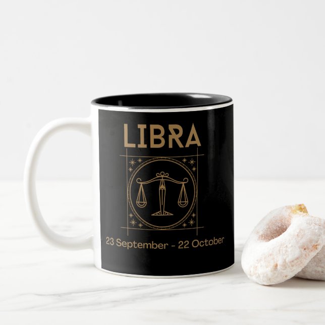 Libra Two-Tone Coffee Mug (With Donut)