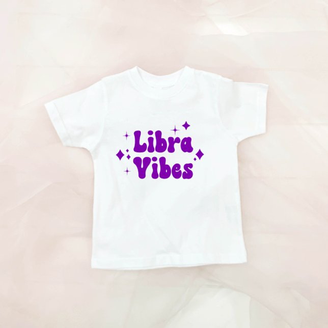 Libra Vibes Zodiac Astrology Purple Stars T-Shirt (Creator Uploaded)