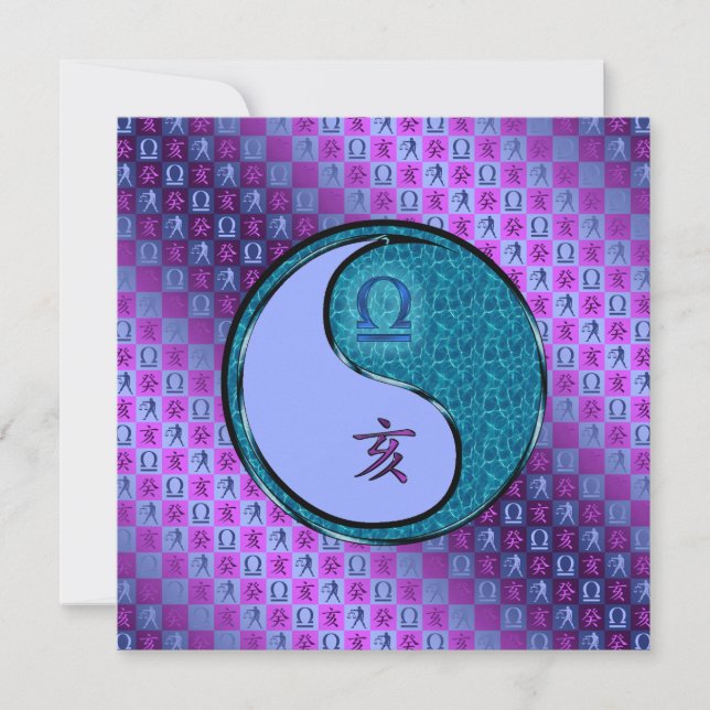 Libra & Water Boar Card (Front)