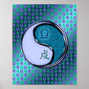 Libra & Water Dog Poster