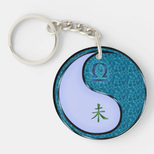 Libra & Water Goat Keychain