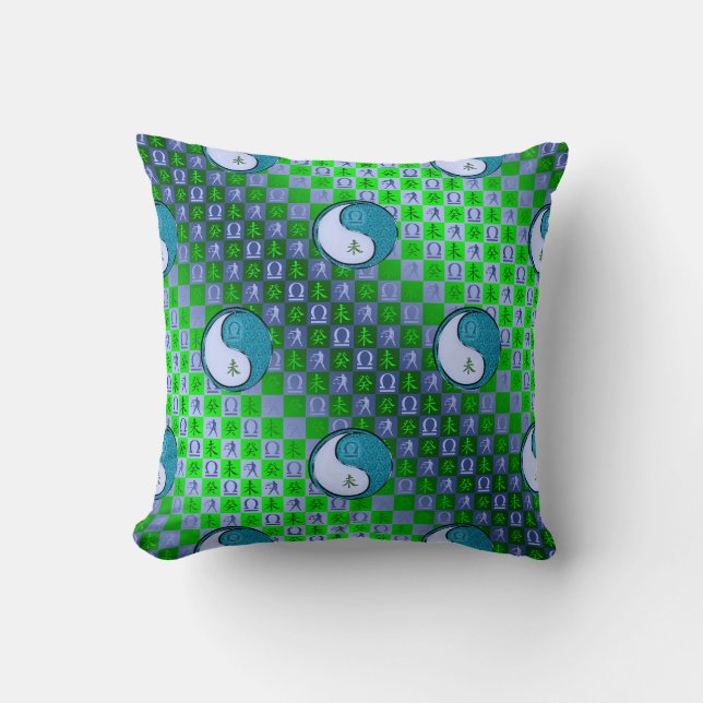 Libra & Water Goat Throw Pillow (Front)