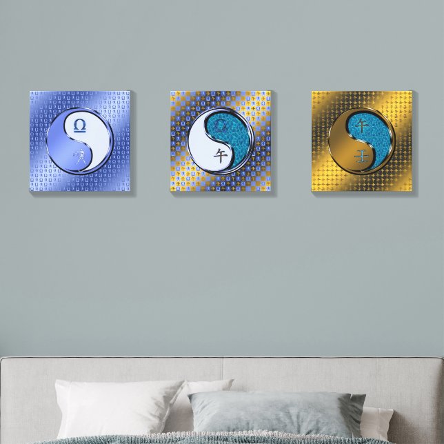 Libra & Water Horse Canvas Photo Tile (Bedroom)