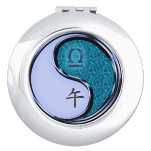 Libra & Water Horse Compact Mirror