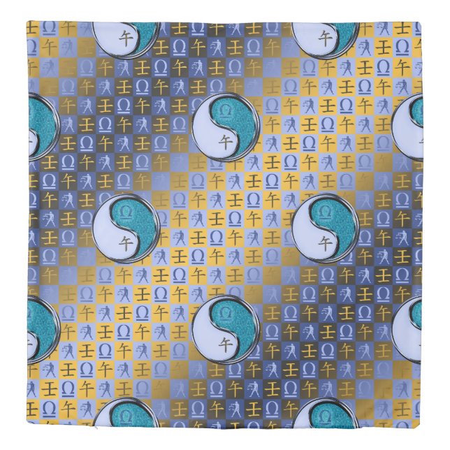 Libra & Water Horse Duvet Cover (Back)