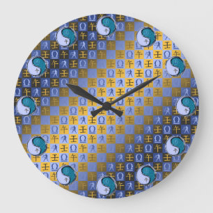Libra & Water Horse Large Clock