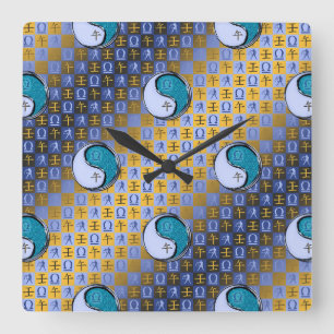 Libra & Water Horse Square Wall Clock