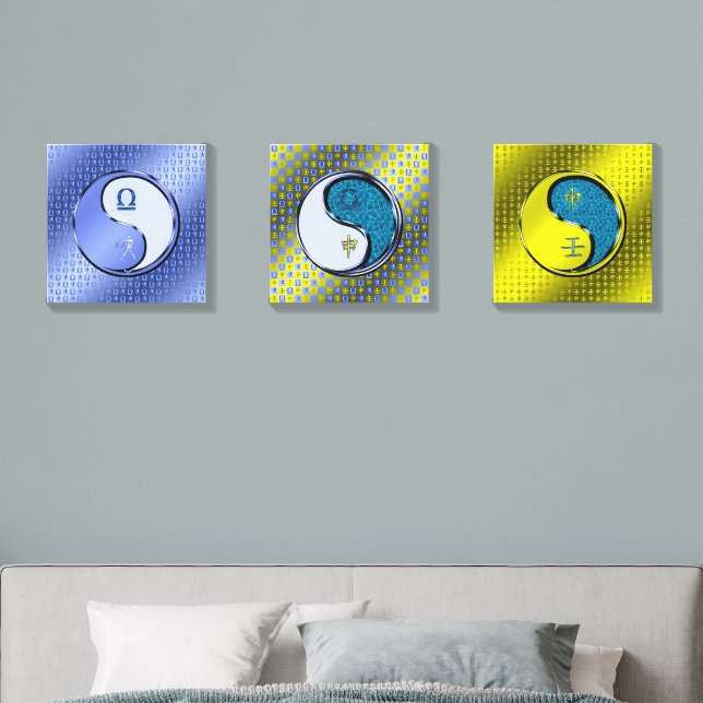 Libra & Water Monkey Canvas Photo Tile (Bedroom)