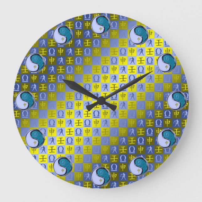 Libra & Water Monkey Large Clock (Front)