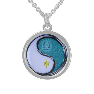 Libra & Water Monkey Sterling Silver Necklace