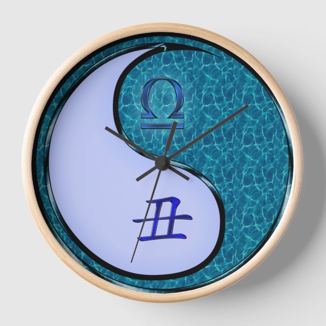 Libra & Water Ox Clock (Front)