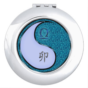 Libra & Water Rabbit Compact Mirror
