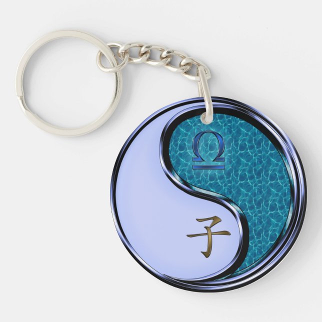 Libra & Water Rat Keychain (Front)